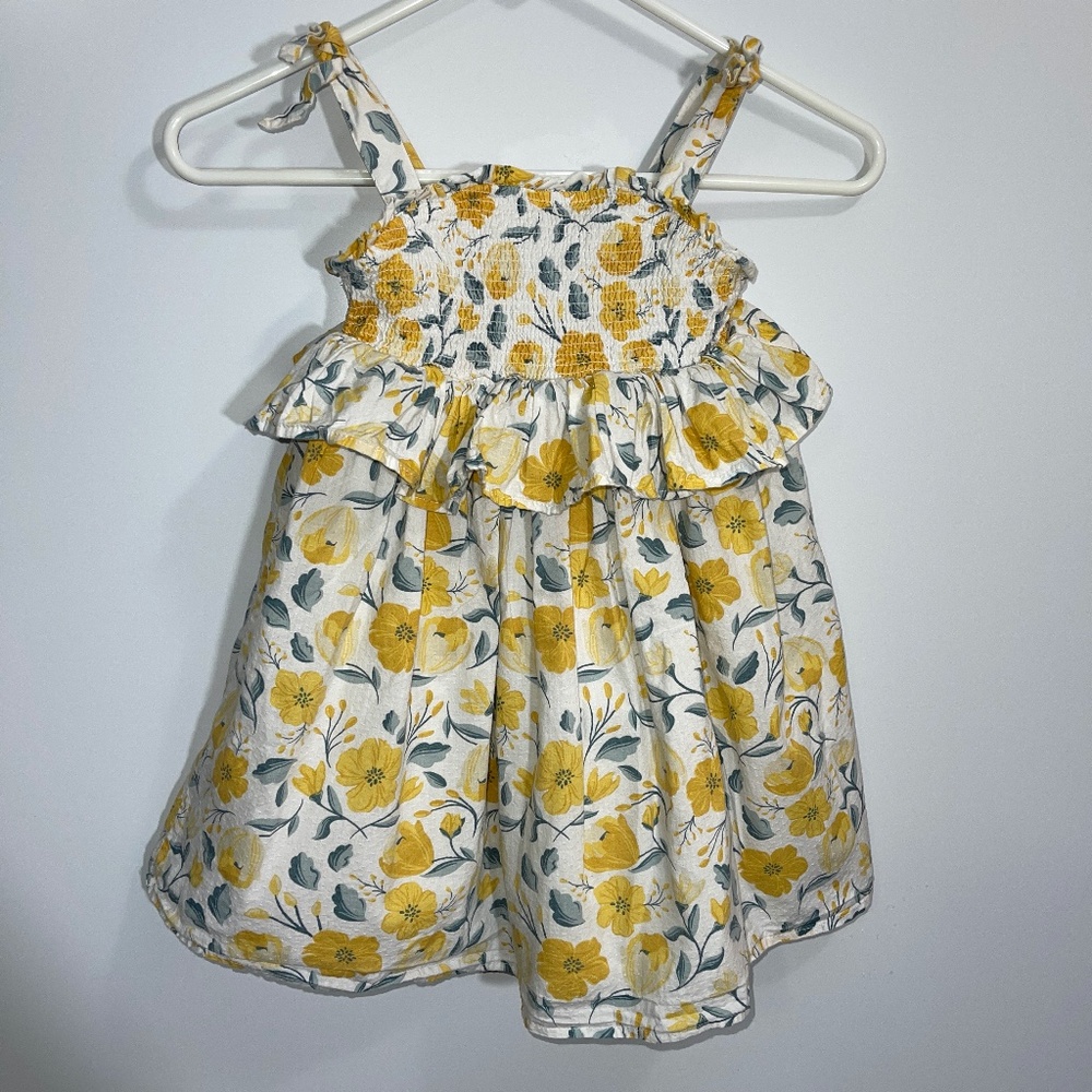 Cupcakes and Cashmere Yellow Floral Summer Dress Size 5T